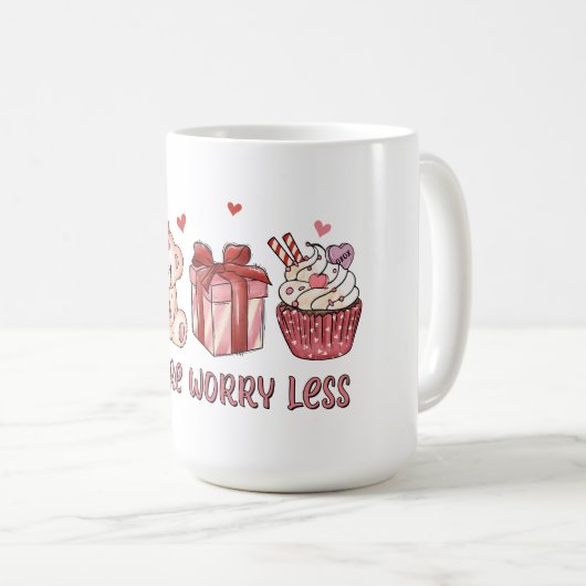 Mug Aimer plus de souci moins (Devant droit)