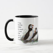 Mug Aimer PUFFIN OISEAUX tellement je me moque Citatio (Gauche)