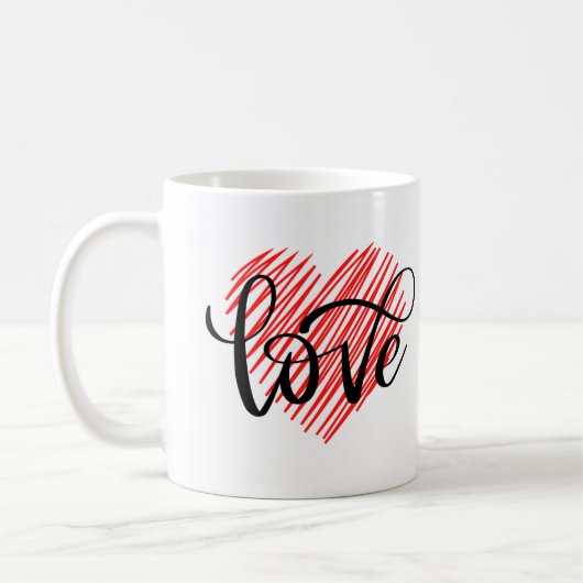 Mug Aimer Rouge Et Noir (Gauche)