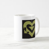 Mug Aimer Sage Vert sur Noir (Devant droit)
