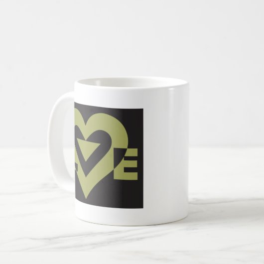 Mug Aimer Sage Vert sur Noir (Devant gauche)