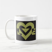 Mug Aimer Sage Vert sur Noir (Gauche)