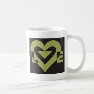 Mug Aimer Sage Vert sur Noir