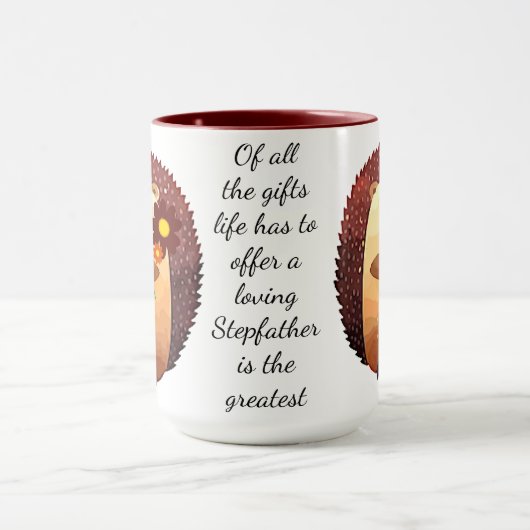 Mug Aimer Stepfather Citation Inspirationnelle Hérisso (Centre)