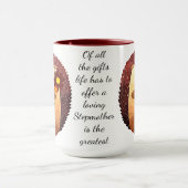 Mug Aimer Stepmère Citation Inspirationnelle Hérisson (Centre)