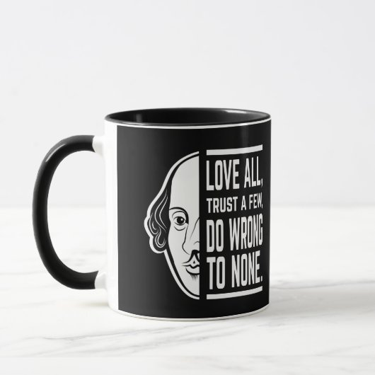 Mug Aimer Tous Faire Confiance À Quelques Shakespeare  (Gauche)