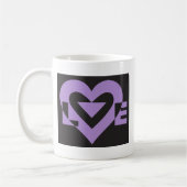 Mug Aimer violet sur noir (Gauche)