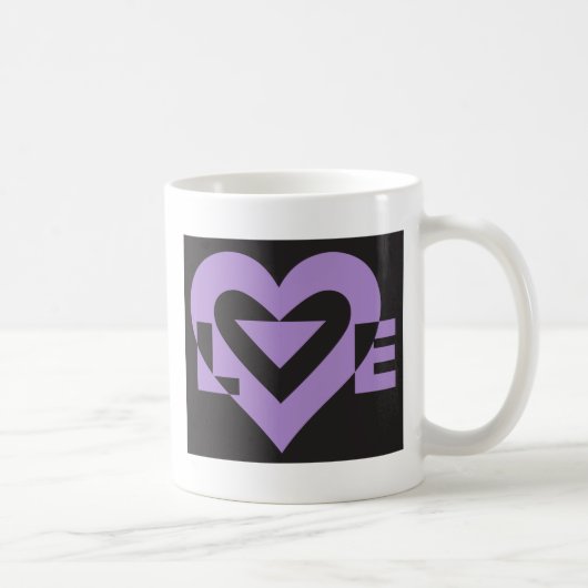 Mug Aimer violet sur noir (Droite)
