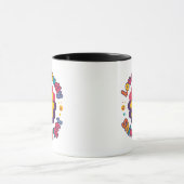 Mug Aimez avec fierté Brillez – Fierté des fleurs colo (Centre)