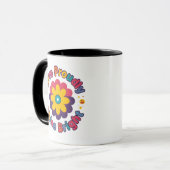 Mug Aimez avec fierté Brillez – Fierté des fleurs colo (Devant gauche)