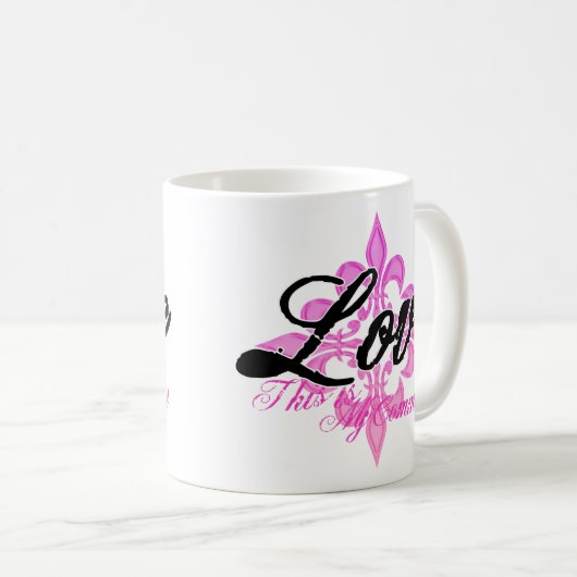 Mug Aimez ceci est ma commande (Devant droit)
