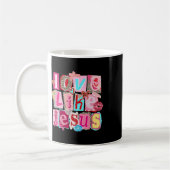 Mug Aimez comme Jésus Style de la Saint-Valentin Retro (Gauche)