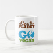 Mug Aimez la planète vont végétalien (Gauche)