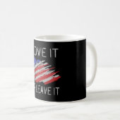Mug Aimez-le ou laissez-le États-Unis Drapeau (Devant droit)