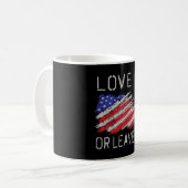 Mug Aimez-le ou laissez-le États-Unis Drapeau (Devant gauche)