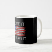 Mug Aimez-le ou laissez-le États-Unis Drapeau (Devant droit)