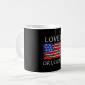 Mug Aimez-le ou laissez-le États-Unis Drapeau (Devant gauche)