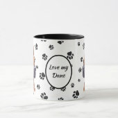 Mug Aimez Ma Grande Bande Dane Chien Pawprint (Centre)