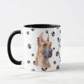 Mug Aimez Ma Grande Bande Dane Chien Pawprint (Gauche)