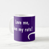Mug Aimez-moi, aimez mes rats ! (Devant gauche)