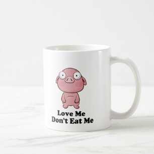 Mug Aimez-moi ne me mangez pas de cochon