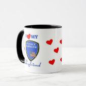 Mug Aimez mon ami de police (Devant gauche)