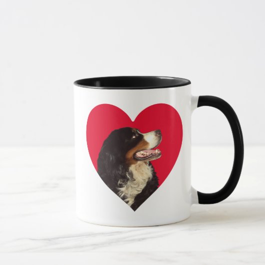 Mug Aimez mon chien de montagne de Bernese (Droite)