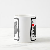 Mug Aimez mon Pomeranian - noir (Centre)