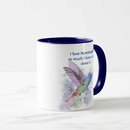 Mug Aimez tellement les colibris que j'ai tellement de (Devant droit)