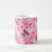 Mug Aimez un rose d'art d'infirmière avec des (Centre)