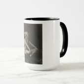 Mug Aimez une pauvre femme de ménage assise Jambes cro (Devant droit)