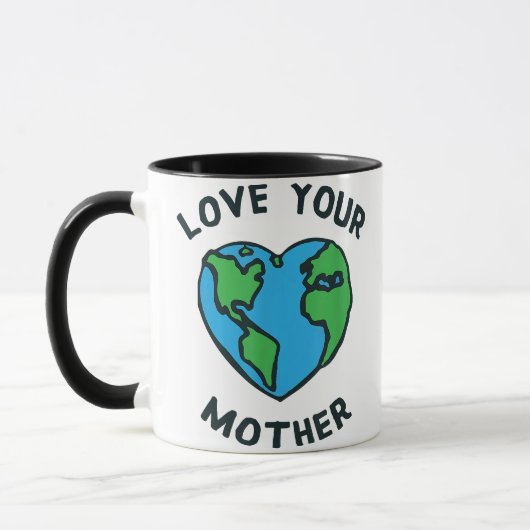 Mug Aimez Votre Mère Terre Cœur (Gauche)