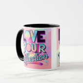 Mug Aimez votre réflexion (Devant gauche)