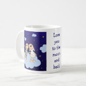 Mug Aimez-vous à la lune et aux séries arrières (Devant gauche)