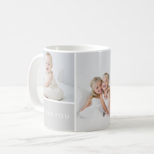 Mug Aimez-vous collage de photo (Devant gauche)