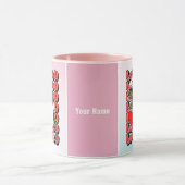 Mug Aimez-vous, Dinosaure mignon en costume lapin (Centre)