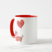 Mug Aimez-vous Fourrure-toujours mignon Chien Dachshun (Devant gauche)