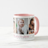 Mug Aimez-vous Grand-mère 4-Photo Nom des petits-enfan (Devant droit)
