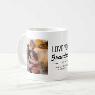 Mug Aimez-vous grand-mère Anniversaire Photo personnal