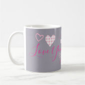 Mug Aimez-vous Grand-mère Buffle Rose Coeurs Coeurs (Gauche)