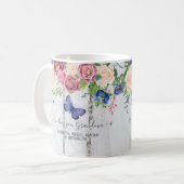 Mug Aimez-vous Grand-mère Floral Rustic Navy Bourgogne (Devant gauche)