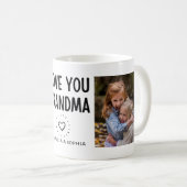 Mug Aimez-vous Grand-mère PersonnaliséDeux photos Text (Devant droit)