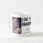 Mug Aimez-vous Grand-mère PersonnaliséDeux photos Text (Devant gauche)