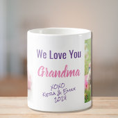 Mug Aimez-vous Grand-mère Photo rose violet
