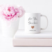 Mug Aimez-vous grand-mère | Script manuscrit et coeur