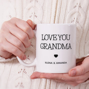 Mug Aimez-vous grand-mère   Texte manuscrit photo