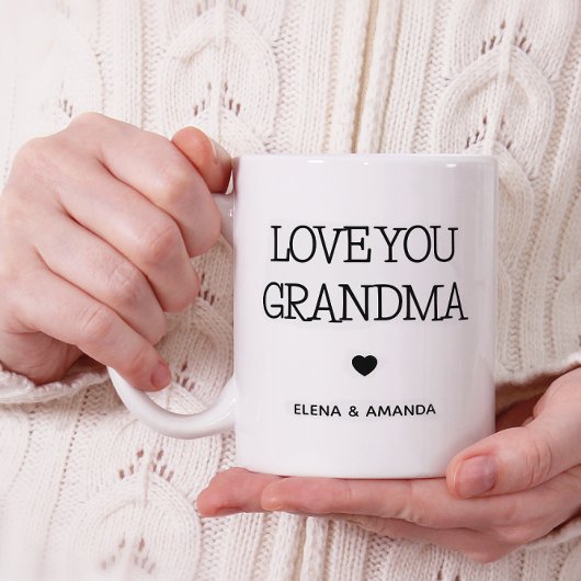 Mug Aimez-vous grand-mère | Texte manuscrit photo