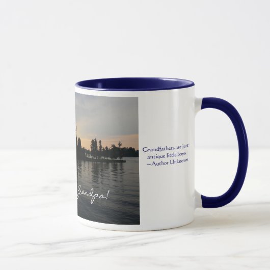 Mug Aimez-vous grand-papa ! - Coucher du soleil à (Droite)