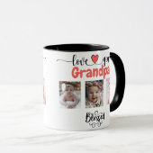 Mug Aimez-vous Grand-père Bénéficiez de 6 photos Colla (Devant droit)