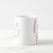 Mug Aimez-vous la Saint-Valentin moderne rose vif (Centre)